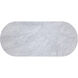 Paloma 84 X 47.25 inch White Marble Dining Table